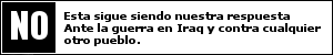 No a la guerra
